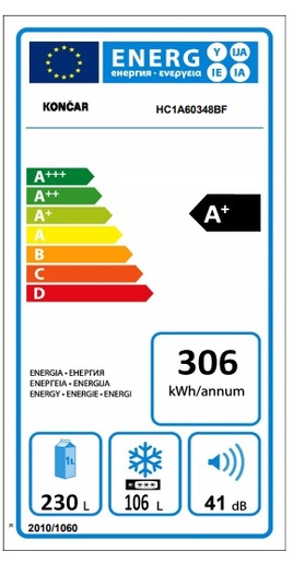 Končar hladnjak HC1A60348BF