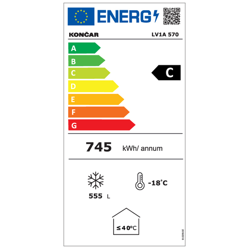 Končar zamrzivač LV1A 570