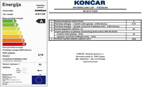 Končar štednjak SE 5013 P.BHO
