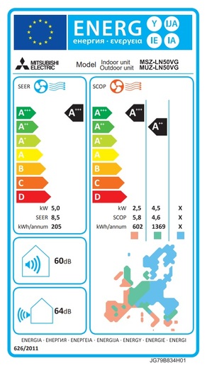 Mitsubishi Electric klima uređaj Kirigamine Style MSZ-LN50VG(W)/MUZ-LN50VG