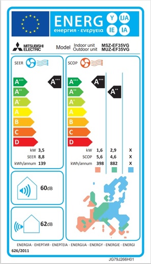 Mitsubishi Electric klima uređaj  Kirigamine Zen Inverter MSZ-EF35VGK(S)/MUZ-EF35VG