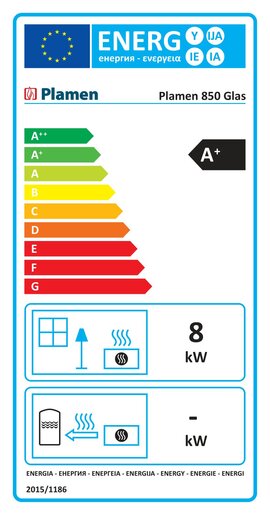 Plamen štednjak 850 GLAS N krem-desni, sa dva otvora