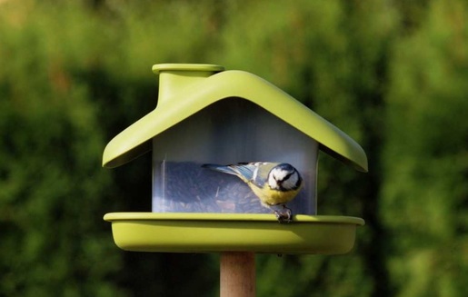 PLASTIA Domek hranilica za ptice, zelena