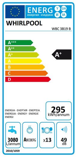 Whirlpool perilica posuđa WBC 3B19 B