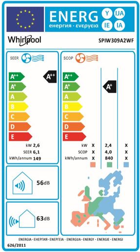 Whirlpool klima uređaj SPIW309A2WF