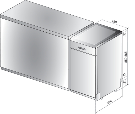 Whirlpool perilica posuđa WSFC 3M17 X
