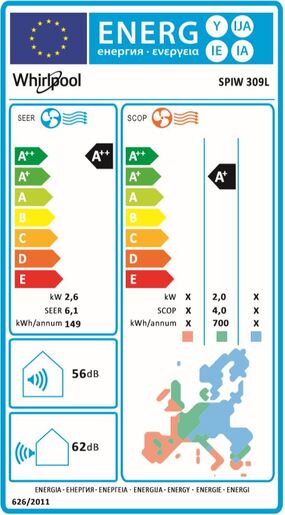 Whirlpool klima uređaj SPIW 309L