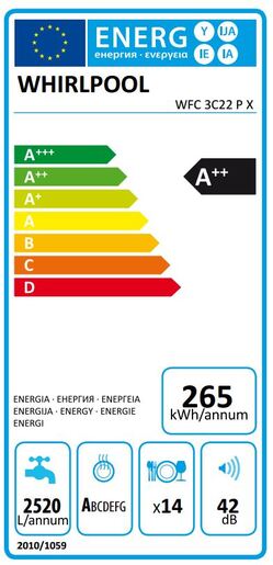 Whirlpool perilica posuđa WFC 3C22 P X