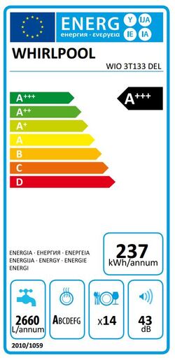 Whirlpool perilica posuđa WIO 3T133 DEL