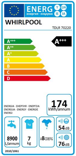 Whirlpool perilica rublja TDLR 70220