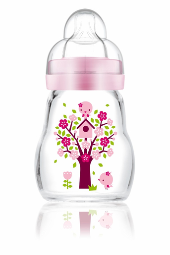 MAM staklena bočica 170 ml motiv za curu