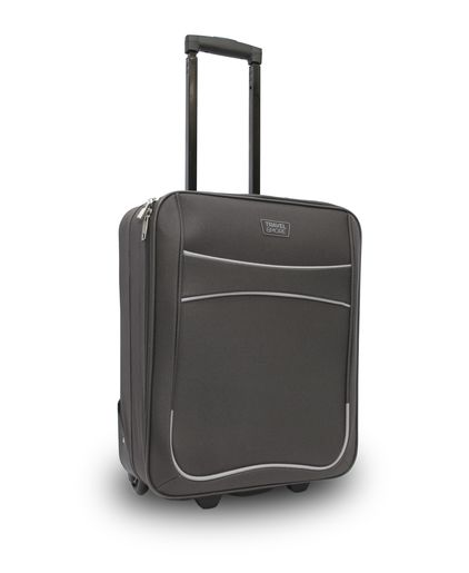 TRAVEL&MORE kofer mali 2K crni sa sivim detaljima