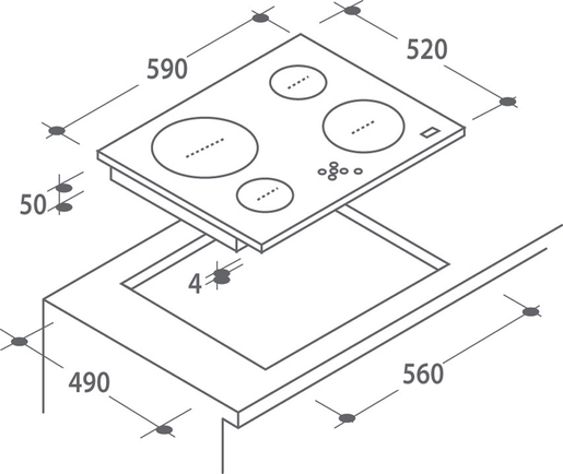 Candy ploča CH 64FC