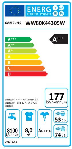 Samsung perilica rublja WW80K44305W