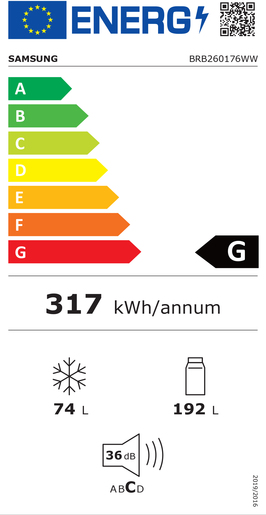 Samsung hladnjak BRB260176WW/EF
