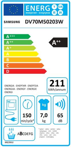 Samsung sušilica rublja DV70M50203W/LE