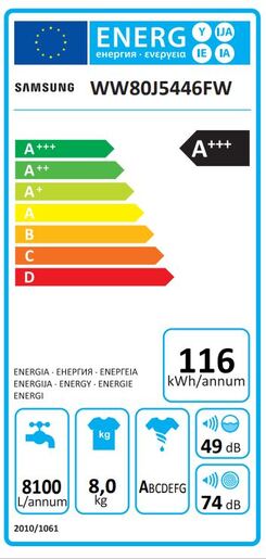 Samsung perilica rublja WW80J5446FW/LE