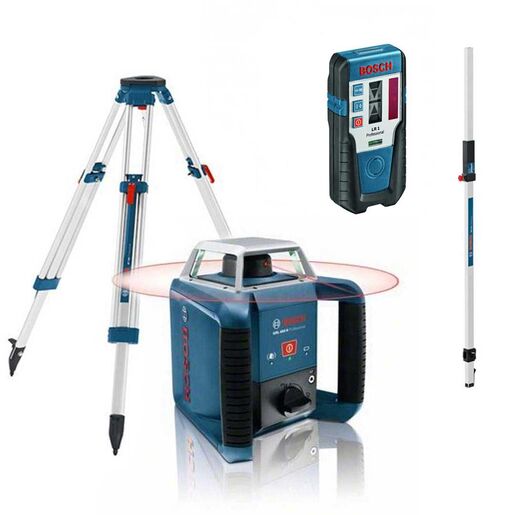 BOSCH Professional građevinski laser GRL400H + laserski prijemnik LR1 + stativ BT152 + mjerna letva GR2400 + kovčeg