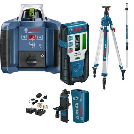BOSCH Professional građevinski laser GRL400H + laserski prijemnik LR1 + stativ BT152 + mjerna letva GR2400 + kovčeg