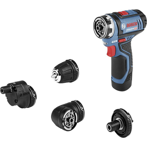 BOSCH Professional akumulatorski izvijač GSR 12 V FlexiClick [sa svim nastavcima: 2x2,0 Ah, L-BOXXl]
