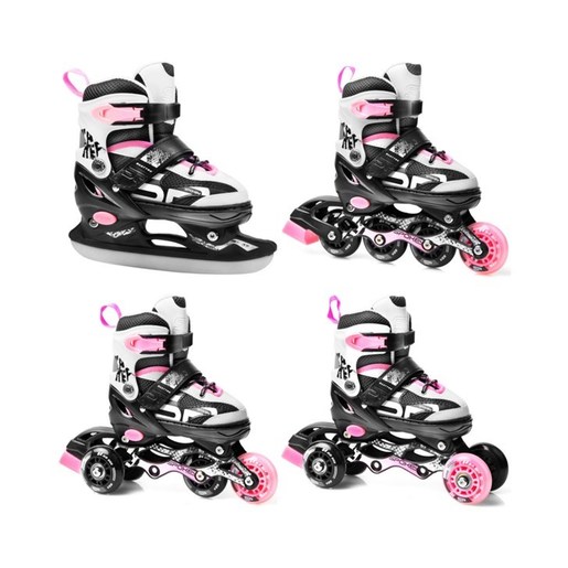 SPOKEY klizaljke/role Quattro 4IN1 92665 BK/PK