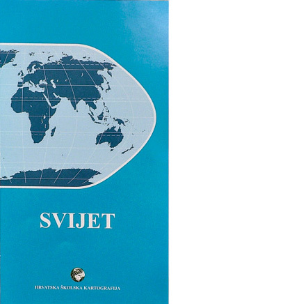 Karta Svijet, fizički 1:40 000 000, presavijena