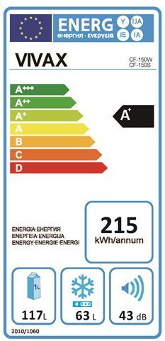 VIVAX HOME hladnjak CF-180 WH - kombinirani