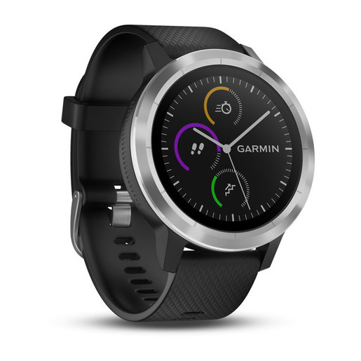 Garmin Vivoactive 3, srebrni okvir sa crnim remenom, pametni sat
