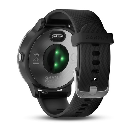 Garmin Vivoactive 3, srebrni okvir sa crnim remenom, pametni sat