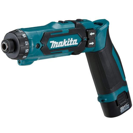 MAKITA akumulatorski odvijač DF012DSE (7.2V, Li-ion, 1.5Ah, 5.6Nm)