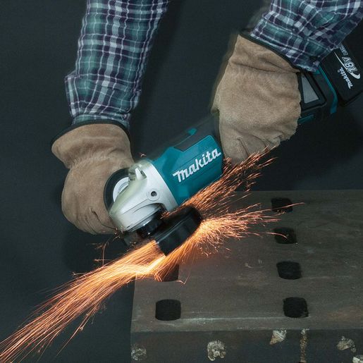 MAKITA akumulatorska kutna brusilica 18V, 125mm (18V,5.0Ah,Li-ion), 2 baterije, kofer, punjač