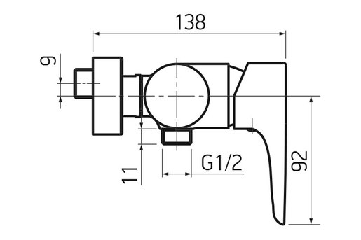 VOXORT DOLPHIN miješalica za tuš 72700