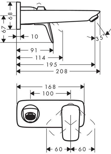 HANSGROHE LOGIS zidna miješalica za umivaonik