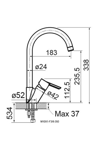 VOXORT GLEM miješalica za sudoper 82500