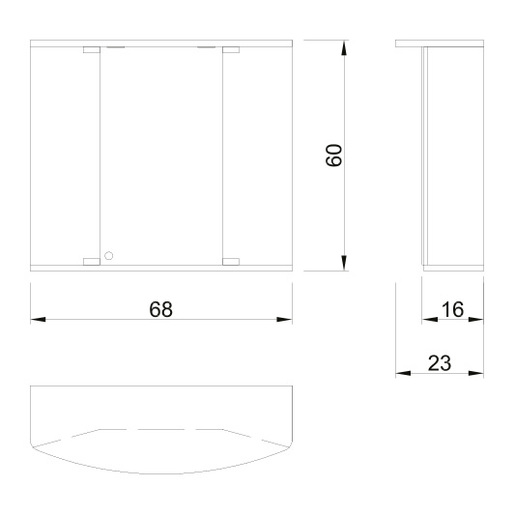 BASIC-C NIKA 68 kupaonski ormarić s ogledalom i LED rasvjetom