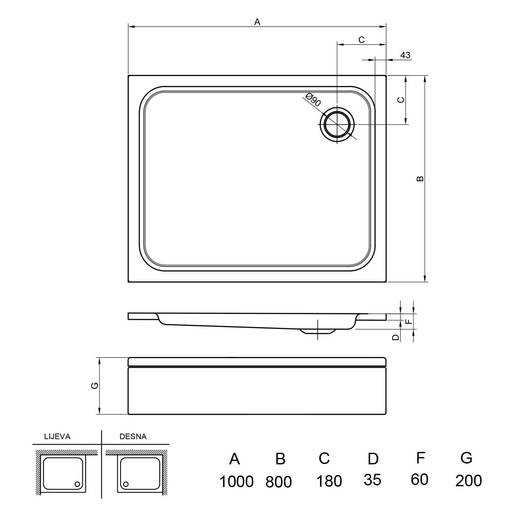 VOXORT ROYAL NEW 100/80 tuš kada