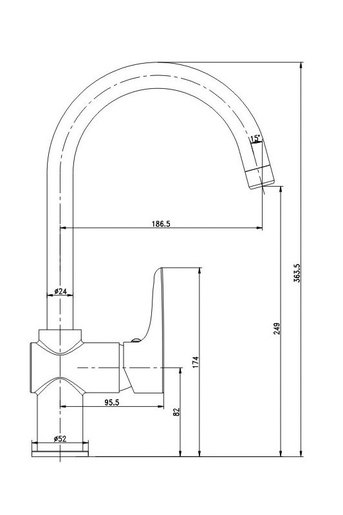 VOXORT DOLPHIN miješalica za sudoper 72500