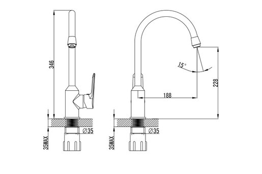 VOXORT ZETA miješalica za sudoper 56395c