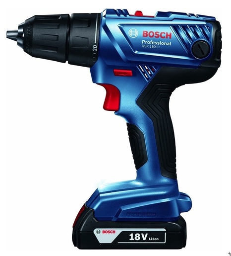 BOSCH Professional akumulatorska bušilica GSR 180 LI (2X2,0 Ah, kovčeg)