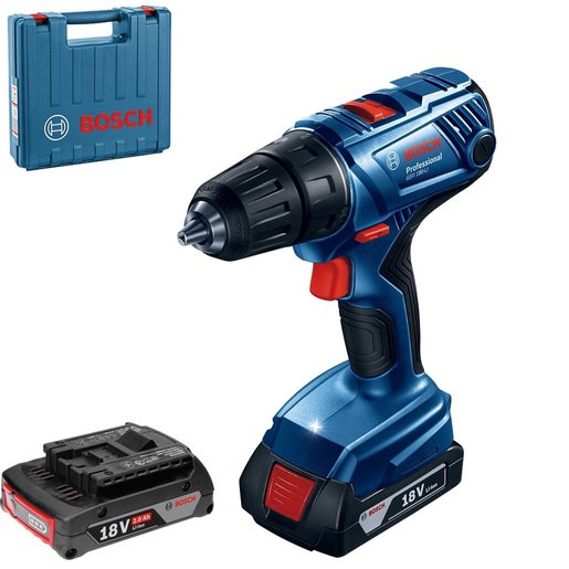 BOSCH Professional akumulatorska bušilica GSR 180 LI (2X2,0 Ah, kovčeg)