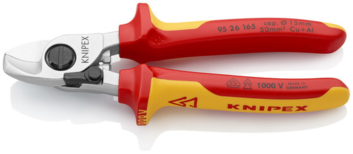 KNIPEX škare 165mm za kabele s povrat. oprugom vde 50mm2/fi15mm