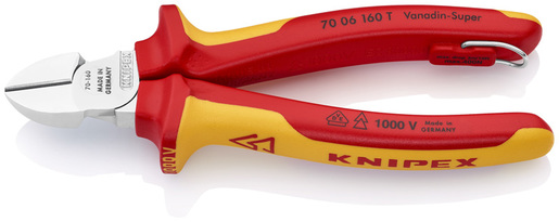 KNIPEX kliješta bočna sječa 160 mm 1000 v sa omčom od osiguranja od pada