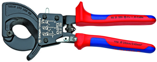 KNIPEX škare 250mm za kabele 240mm2/ fi 32 mm