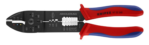KNIPEX kliješta za kabel stopice izolirane+neizolirane 0,75-6mm2
