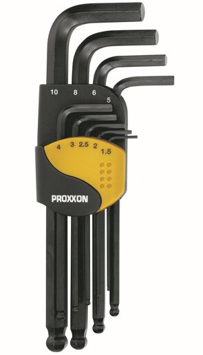 Proxxon garnitura ključeva imbus 1,5-10 mm dugi s kuglicom/ 9 kom.