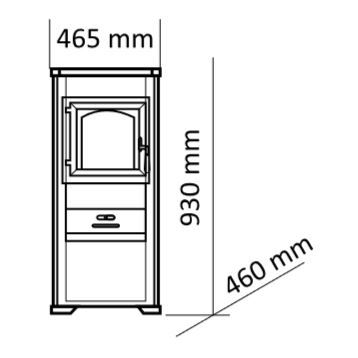 Terma kamin Libor 8-9kW, crni_oštećen_TPNJ