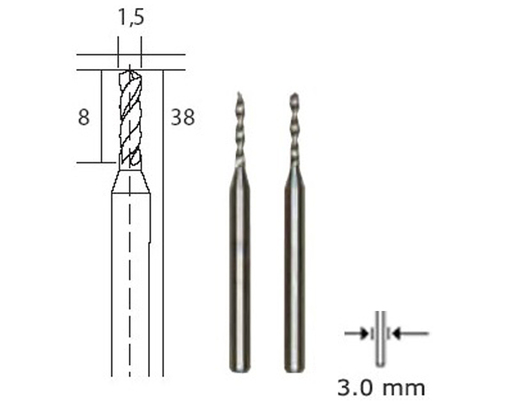 PROXXON MICROMOT volfram-karbid svrdla (za bušenje) za čelik, staklo i printane ploče NO 28326