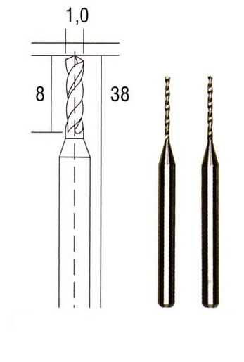 PROXXON MICROMOT volfram-karbid svrdla (za bušenje) za čelik, staklo i printane ploče NO 28324