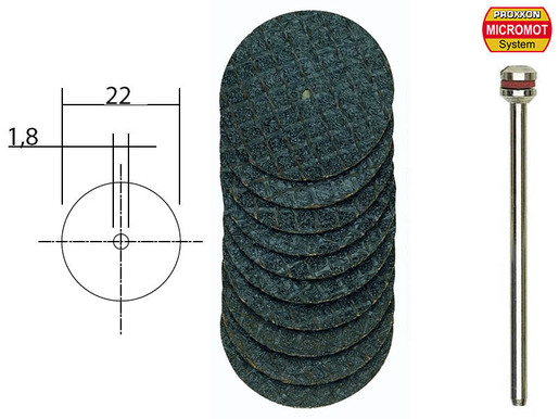 PROXXON ojačane rezne ploče od aluminijskog oksida sa prihvatom za rezanje drva, čelika i nehrđajućeg čelika NO 28808