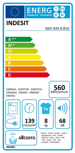 Indesit sušilica rublja IDCE G45 B